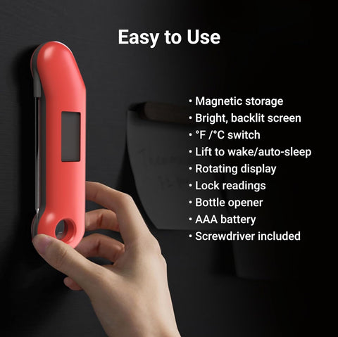 ThermoMaven F1 Turbo Red Meat Thermometer – 0.5s Instant Read, IP67 Waterproof