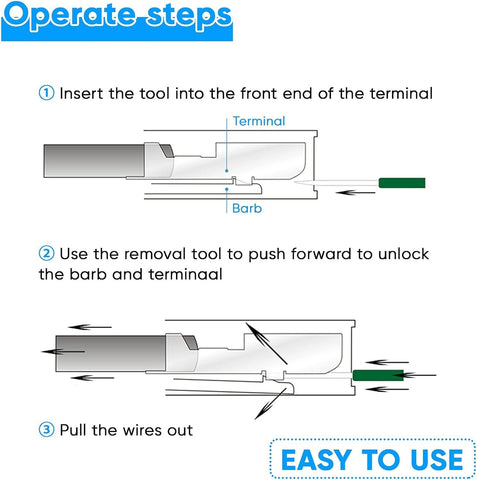 TERMINAL REMOVAL TOOL KIT 172 PCS DEPINNING TOOL ELECTRICAL CONNECTOR PIN REMOVAL TOOL SET WITH WATERPROOF PROTECTIVE BAG FOR AUTOMOTIVE & HOUSEHOLD USE