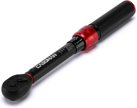 CASOMAN 1/4-Inch Drive Torque Wrench 1–25Nm Bike Torque Wrench ±3% Accuracy Cr-V Steel 72-Tooth Dual Direction Ratchet Tool for Bicycle Car Maintenance UK
