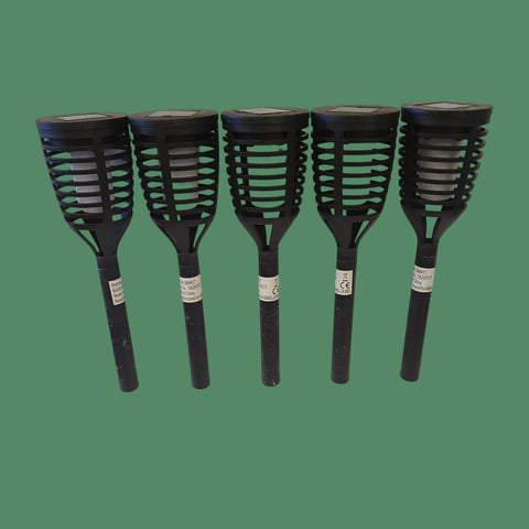 Divas World Solar Flame Effect Garden Stake Lights, Outdoor LED Path Lights with Flickering Flame Effect, Waterproof Solar Powered Landscape Lighting for Driveway, Pathway, Patio, Lawn & Garden