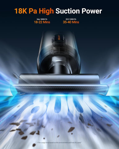 SEALIGHT Black Car Vacuum Portable Cordless with 2 Suction Modes