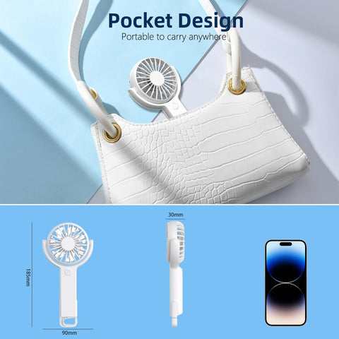 Mini Portable Handheld Fan 5 Speed USB Desk Fan