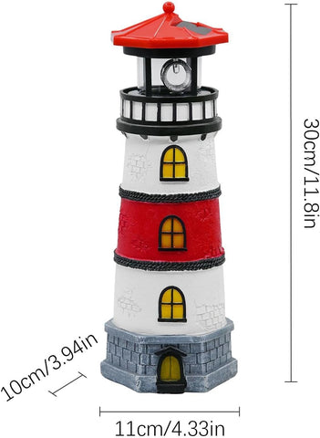 Garden Lamp, Solar LED Statue with Waterproof Rotating Design Resin
