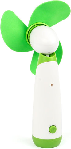 TRIXES Handheld Soft Blade Fan Green Adjustable Head