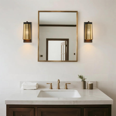 Industrial E27 Brass Bronze Wall Lamp