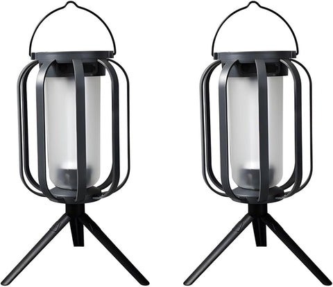 2 Pack LED Solar Light with Flickering Flame Effect and Waterproof Design for Garden Pathway Lighting Solar