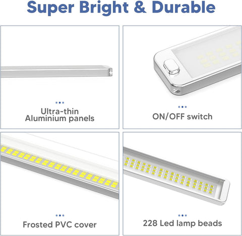 Slim 42cm LED Strip with Cool White Light Output