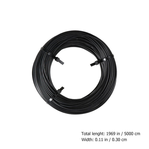 HAKIDZEL 50m Black Stainless Steel String Light Hanging Kit – PVC-Coated Wire Rope with Turnbuckles, Hooks, Straps, Screws & Cable Clamps for Outdoor Festoon Lights
