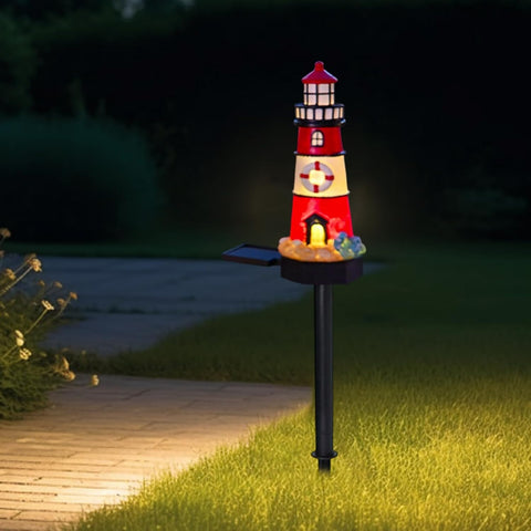 Solar Lights Outdoor Decorative Watchtower Design Pathway Lamp