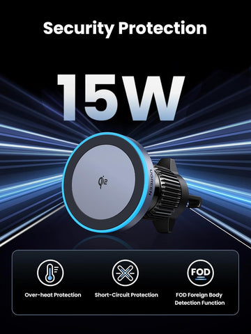 UGREEN 15W Qi2 MagSafe Wireless Car Charger Mount