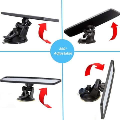 KITBEST Rear View Mirror – Wide Angle Adjustable Suction Cup