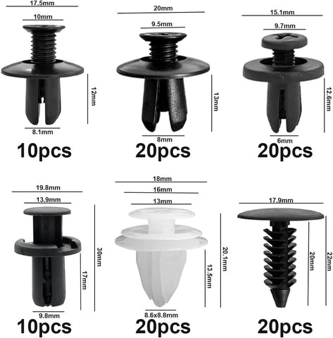 Car Push Retainer Clips & Auto Fasteners Set