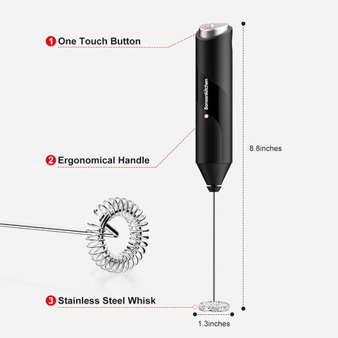 Milk Frother Handheld Electric Foam Maker Coffee Drink Mixer Wand