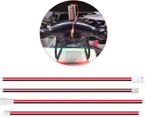 Lyeteung 30 Pairs Mini Micro JST-XH 2.54 Plug Connector, JST 2 Pin Micro Electrical Male and Female Connector Plug Wire Cable, with 150mm 22AWG Wire (Red Black)