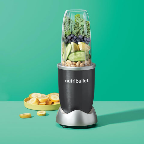 Blender 600 Series 7-Piece Kit – 600W High-Speed Personal Blender with 20,000 RPM Motor, Tall & Short Cups, Lid & Handle Ring – Ideal Smoothie Maker for Ice, Nuts & Frozen Fruits – Graphite