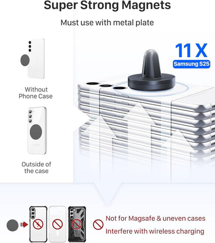 Car Phone Holder Magnetic Mount – Metal Grey