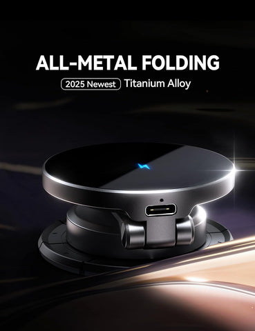 JOYROOM 15W Magsafe Car Charger – All-Metal Foldable Dashboard Mount