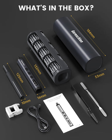 78-in-1 Precision Electric Screwdriver Set with LED Display & USB-C Charging – Cordless Mini Repair Tool Kit for Phone, Laptop, Camera, Drone & Watch Repair UK
