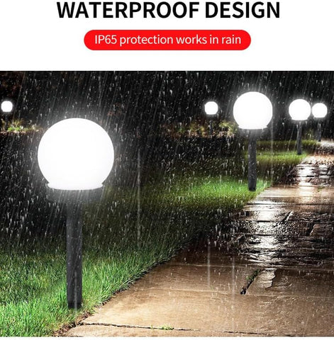 3 Packs of LED Solar Ball Lights, Outdoor Courtyard Decorative Floor Lights, Wireless Dusk to Dawn Waterproof Garden Road Landscape lamp.