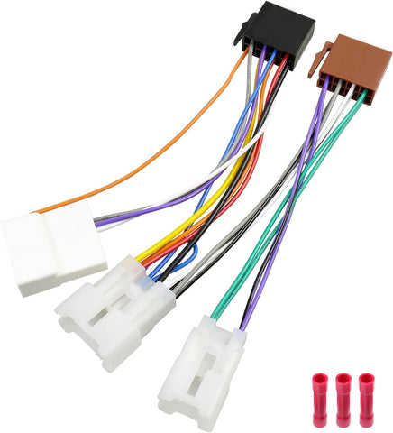 Jayubien Stereo Wiring Harness for Toyota Radio Connector 2003-2012,Compatible with Camry Corolla Tacoma Matrix Tundra 4Runner Prius RAV4 Sienna Cruiser ISO Radio Wire Adapter 20Pin SWC Plug