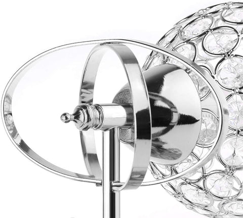 Round Modern Crystal Wall Light Chrome Finish with E27 Socket
