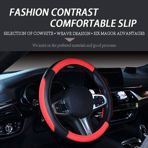 Car Steering Wheel Cover Soft Microfiber Anti-Slip Universal Protector