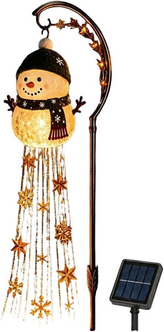 Christmas Solar Lights LED Christmas Snowflake Stake Lamp