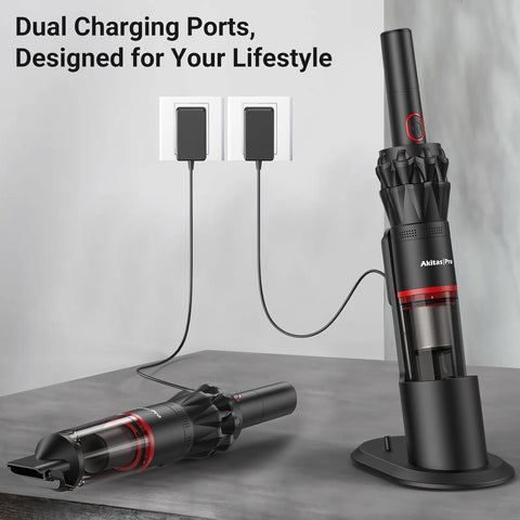Akitas Pro H2 Red Handheld Vacuum – Ultra-Light 0.5kg, 26min Runtime, Dual-Mode