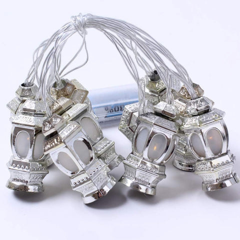Ramadan Eid Lantern String Lights, Battery Powered LED Mubarak Decorative Lights for Home, Bedroom, Garden & Festival Parties