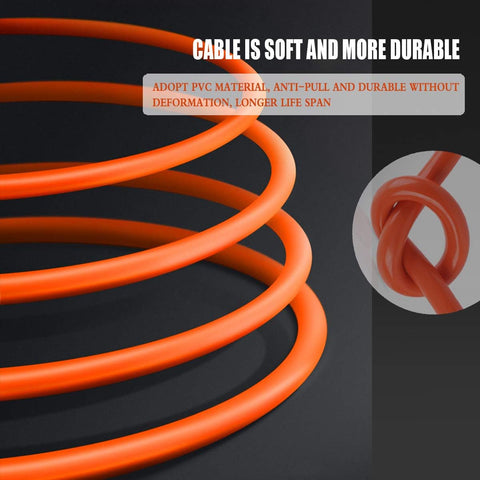 EXTRASTAR 1 Way Gang Single Socket Mains Power Extension Lead 13A Fused UK 3Pin Plug - 15 Metre Cable, Orange