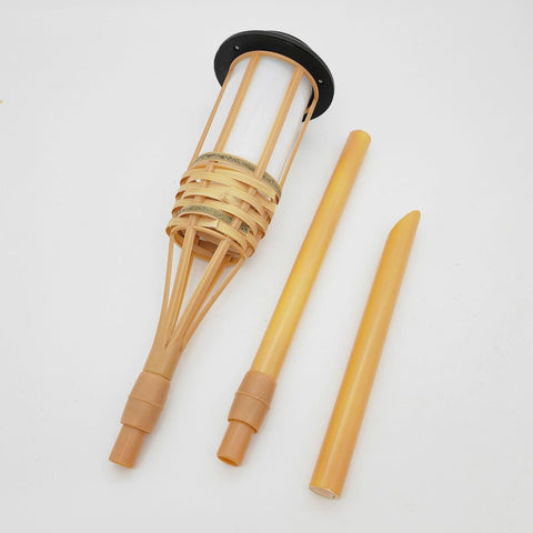 Solar Lights Outdoor Garden Bamboo Flame Torch Lamp,Waterproof Solar Flickering Dancing Flame Lights Garden Ornament Outdoor Stake Lights for Yard Patio Pathway Decorations (2PCS)