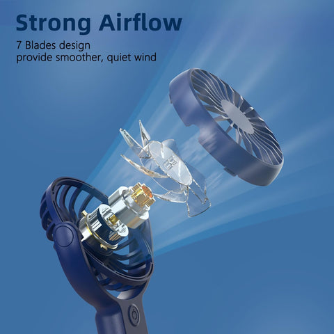 Mini Portable Handheld Fan 5 Speed USB Desk Fan