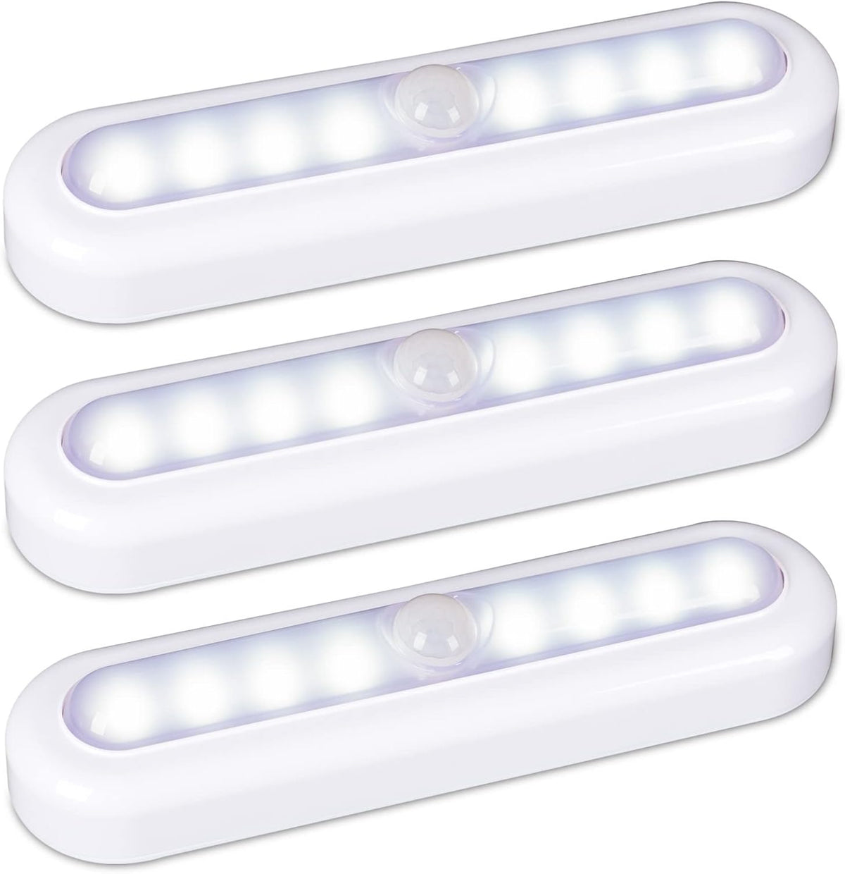 STAR-SPANGLED 7” LED Motion Sensor Lights Indoor, 3 Pack – Battery Operated Under Cabinet & Closet Lights, Cool White, 80 Lumen - Let Every Late-Night Trip Find Its Way