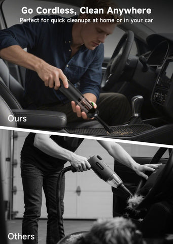 RapAir Handheld Vacuum Cleaner Black, 4-in-1 Cordless Mini Car Hoover