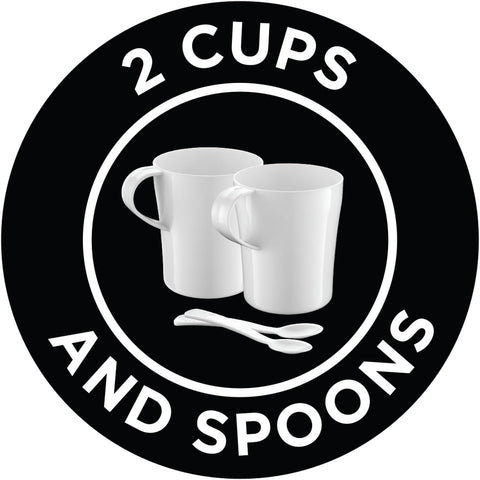 Electric 0.85L Travel Kettle Compact Dual Voltage with Cups & Spoons