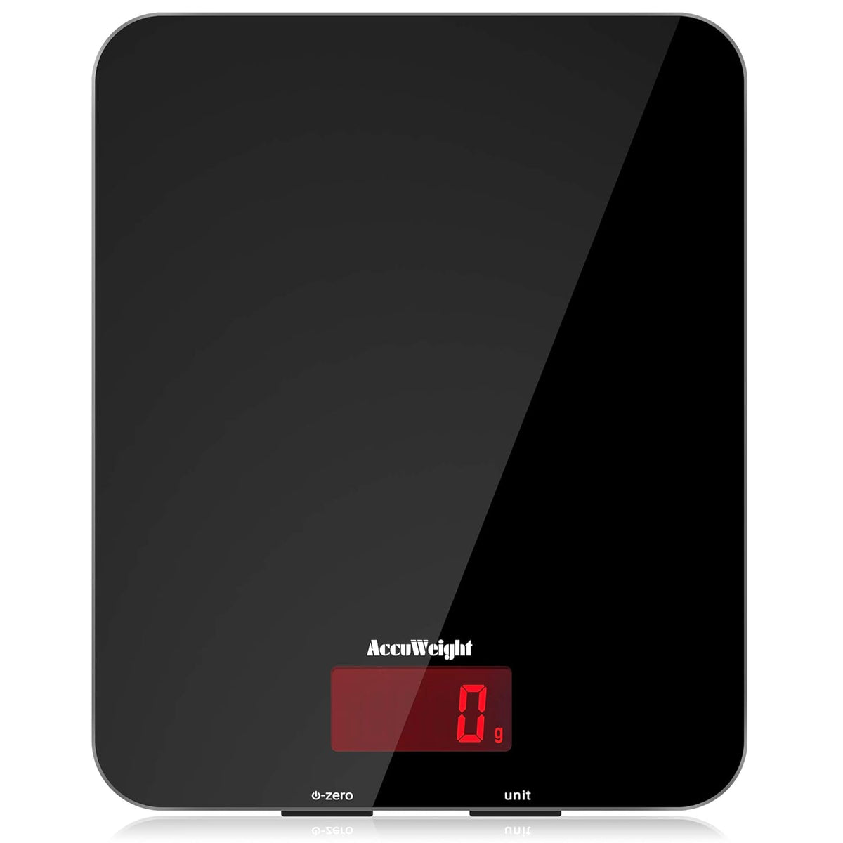 Digital Kitchen Scale 5kg/11lb – Tempered Glass Platform, Backlit LCD, Multifunction Food Weighing with Batteries