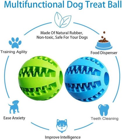 Dog Treat Toy Balls for Training and Teeth Cleaning
