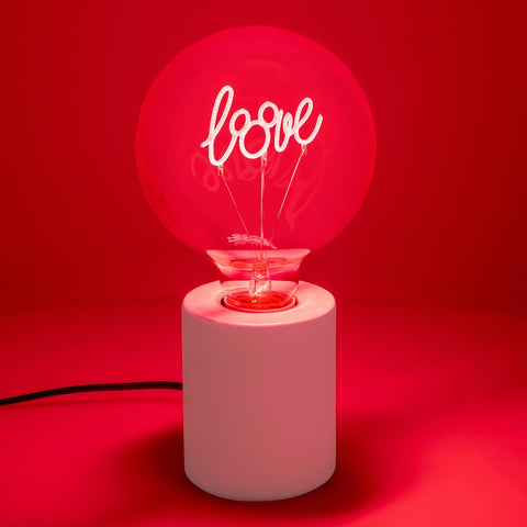 Paladone Disney Mickey Mouse Decorative LED Neon Bulb Lamp - E27 Glass Lightbulb, Officially Licensed Collectible Gift, Fun Light for Bedrooms & Homes, Red