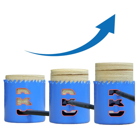6pcs bi-metal electricians hole saw set 22–64mm m42 cobalt cutting kit with arbors & hex wrench – wood metal plastic cutting depth 48mm