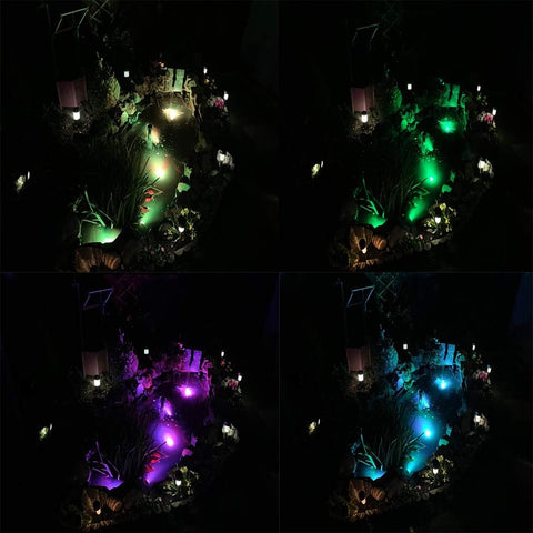 NATPOW Solar Pond Lights, 3 LED Underwater RGB Spotlights – IP68 Waterproof Solar Garden Lighting for Ponds & Water Features