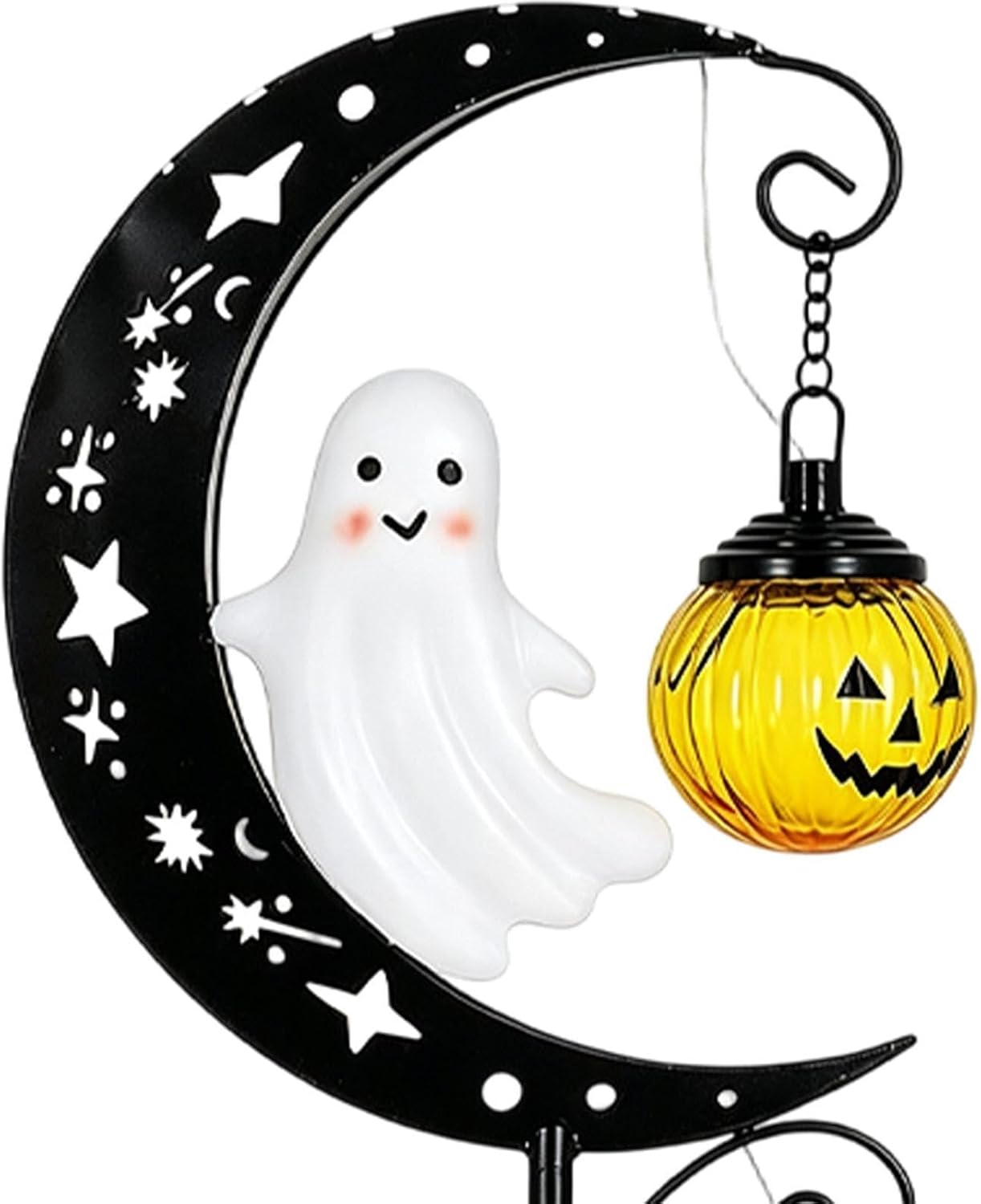 Ghost Pathway Lights, Solar Ground Stakes with Outdoor Halloween Yard Decor