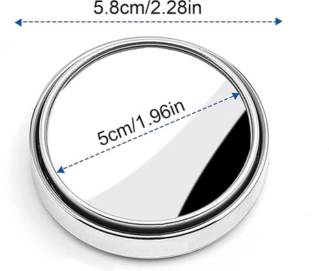 2 Pcs Silver 360° Rotating Blind Spot Mirrors | HD Wide Angle Car Mirrors