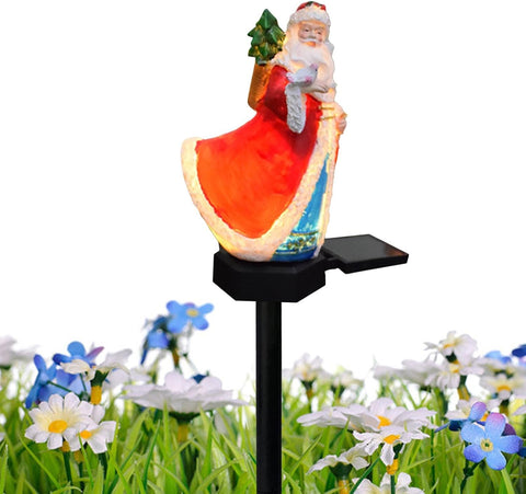 Santa Solar Lights Christmas Lawn Patio Lighting Decor