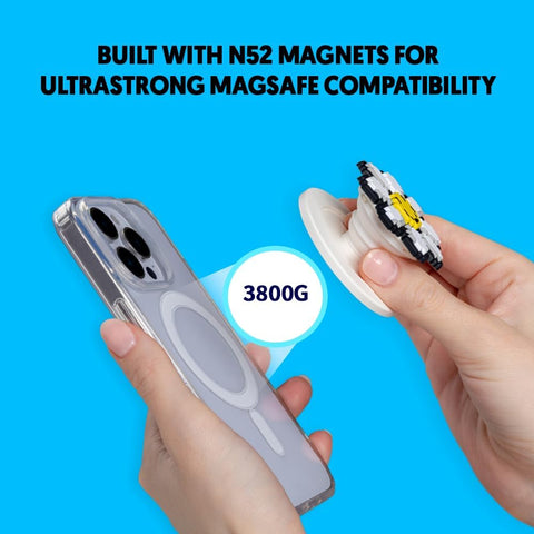 3D Pixel Art MagSafe Phone Grip & Stand Lucky Clover – White