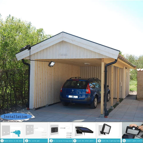 Solar PIR motion sensor wall light for outdoor use

