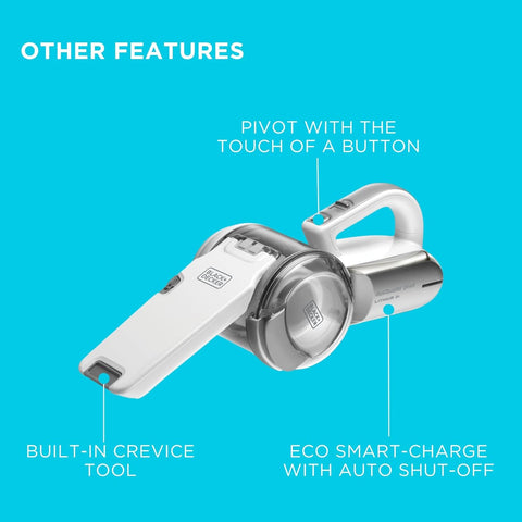 BLACK+DECKER Dustbuster Pivot 18V Cordless Handheld Vacuum Cleaner – Dark Titanium