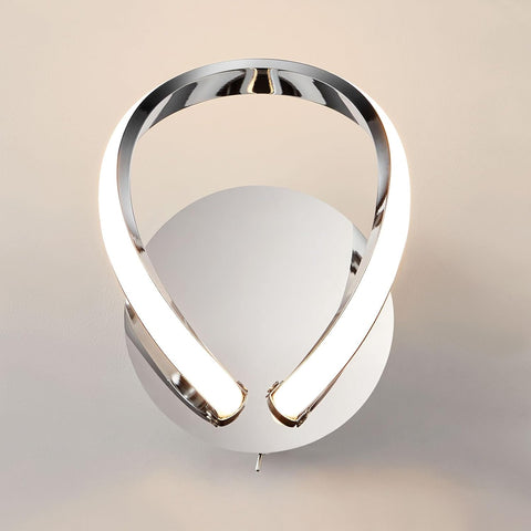 Halo LED Wall Light 12W Chrome with Toggle Switch