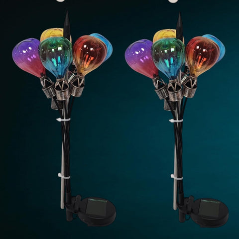 Solar Balloon Garden Stake Light – Outdoor Decorative LED Pathway Lamp, Colour Changing Balloon Style, Automatic Night Lighting, Lawn Patio Yard Decor (2)