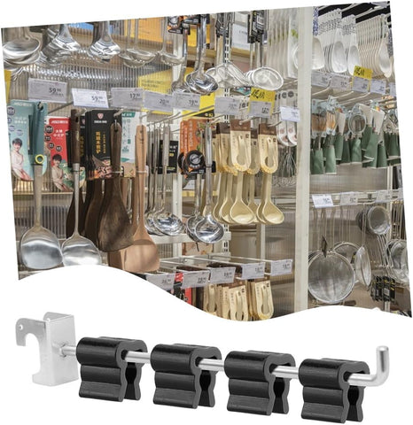 50 Pack Black Plastic Peg Hook Stoppers – Inventory Control Clips for Pegboard, Slatwall & Gridwall Retail Displays – Keep Every Product Neat, Visible and Ready to Shop