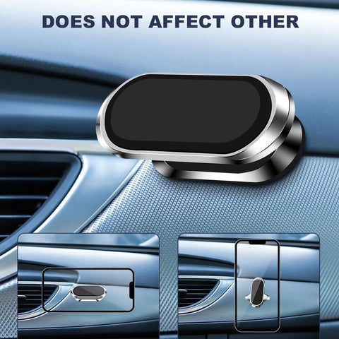 AXFEE Silver Magnetic Car Phone Holder – 8 Strong Magnets, 360° Rotation